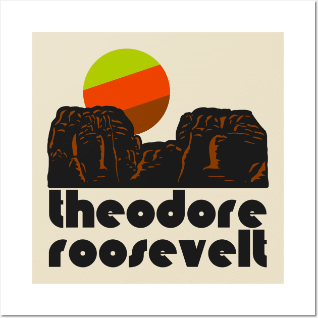 Retro Theodore Roosevelt ))(( Tourist Souvenir National Park Design Wall Art by darklordpug